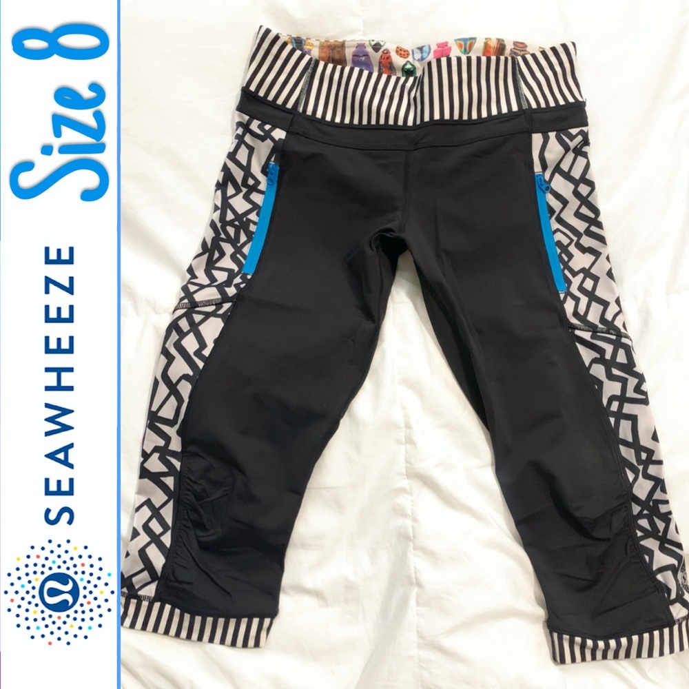 Lululemon SeaWheeze Passion Crop Sz 8 EUC 2015